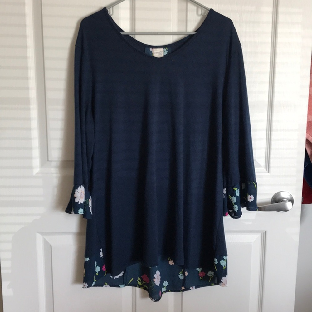 Blue Floral Shirt/Dress